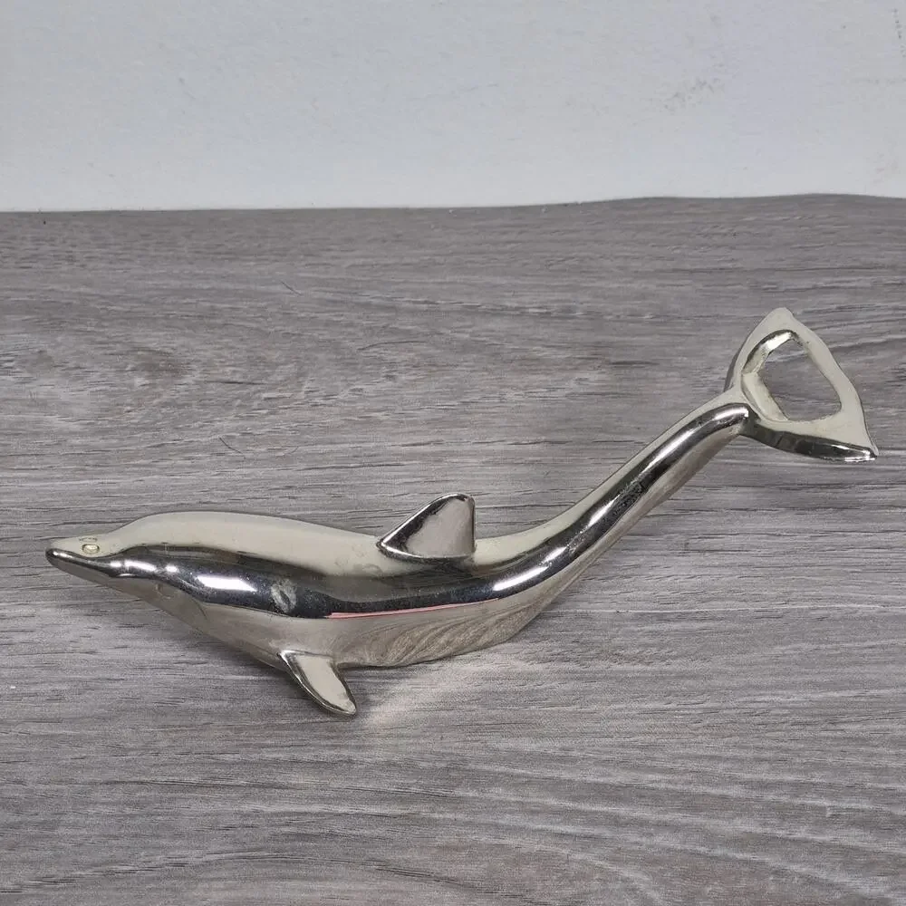 Vintage International Silver Co Dolphin Bottle Opener Barware